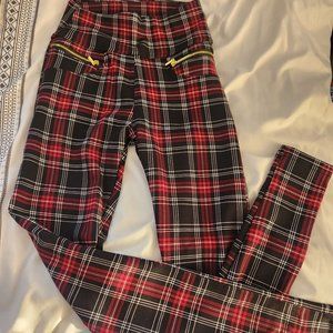 Red Plaid Leggings